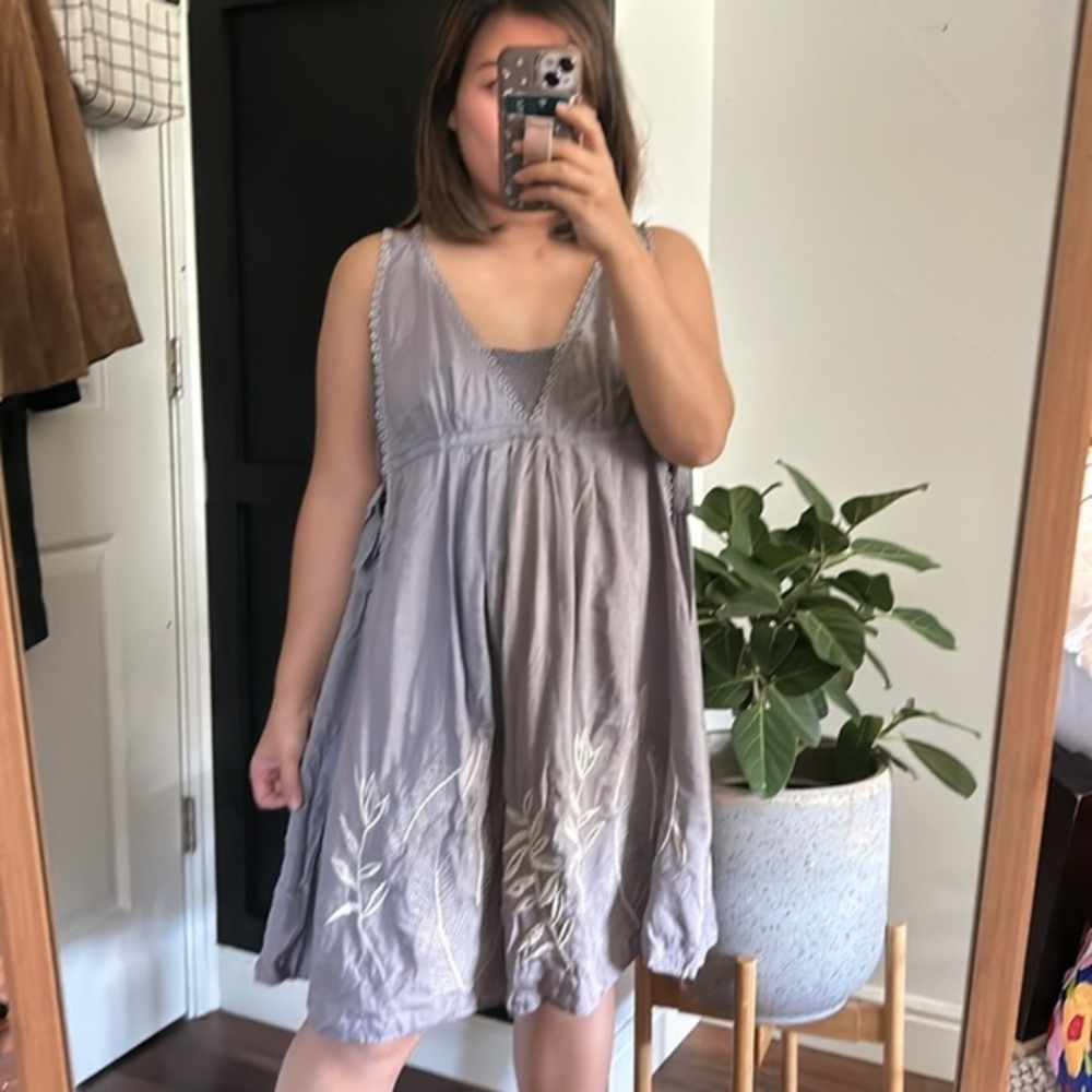 Cecico Rayon Embroidered Boho Pullover Dress. Size L